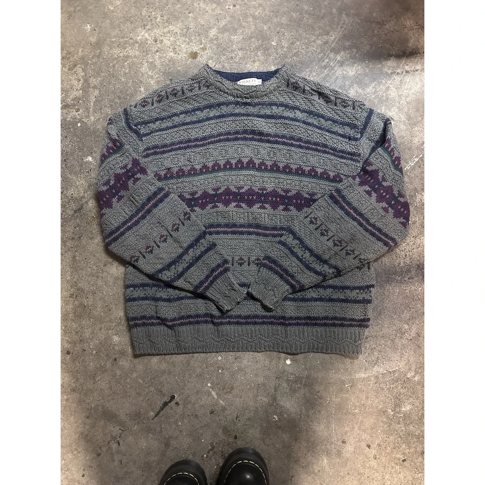 90s Vintage Knit Sweater Size Xl | Wickets Made In USA